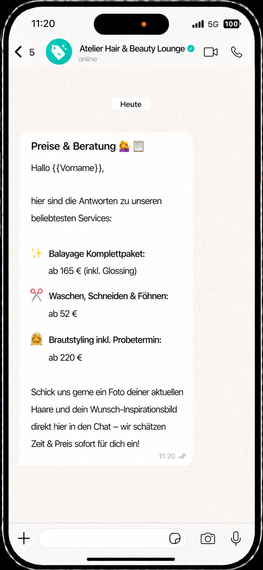 Intelligente FAQ-, Preis- & Pflege-Auskunft