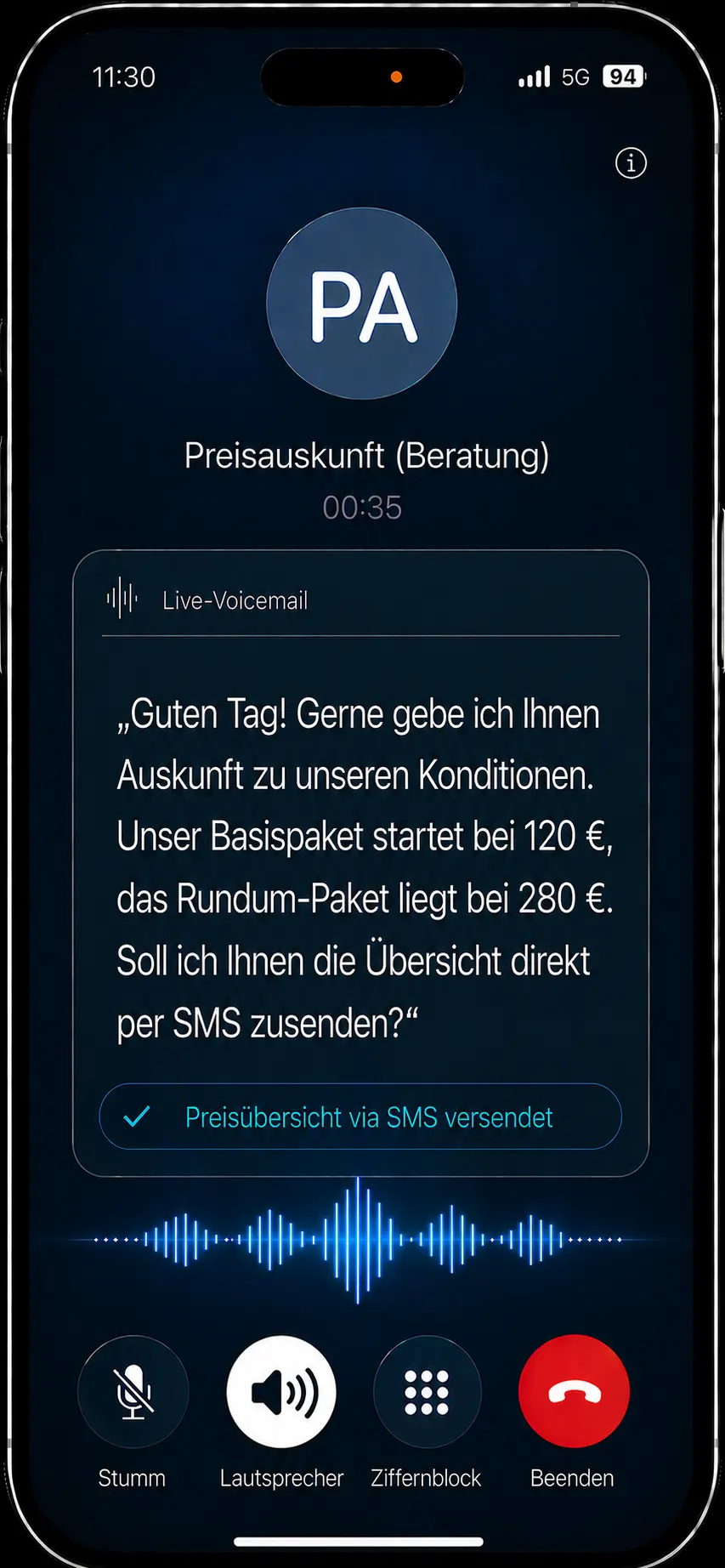 Sofortige Preis- & Leistungsberatung
