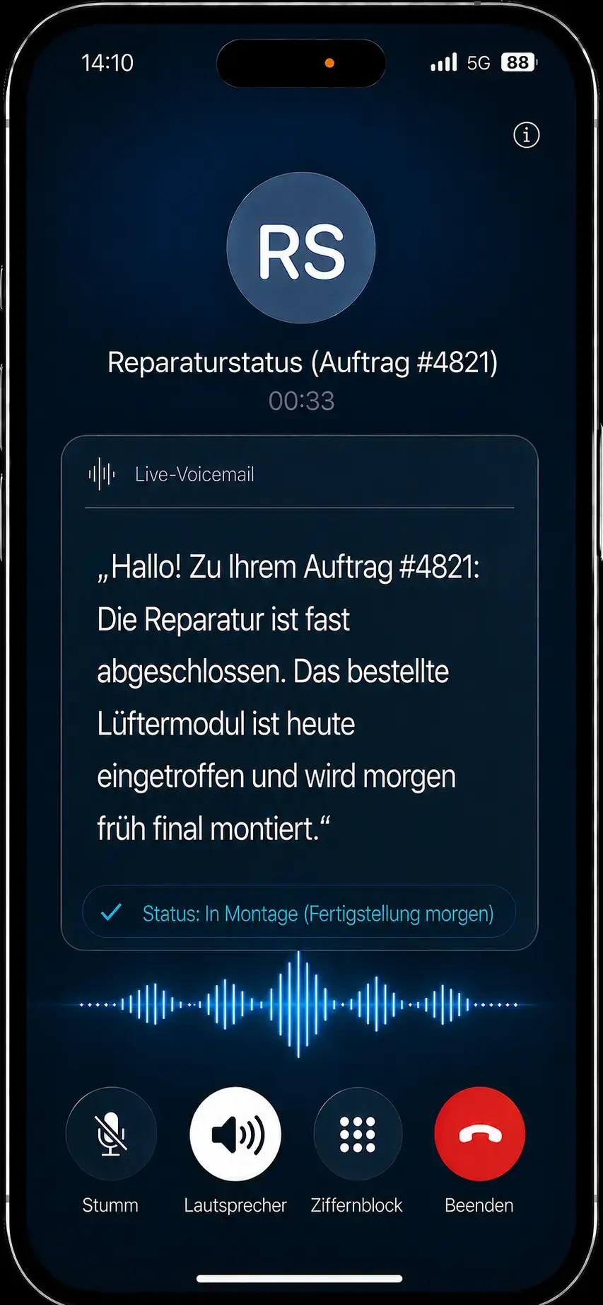 Reparaturstatus & Ersatzteile